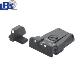 Beretta [92A1 92X 92XI 98A1 M9A3 & other] adjustable sights | with white dots