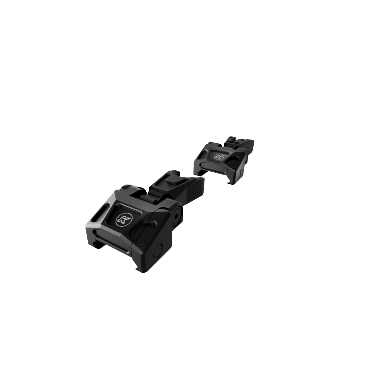 Folding semi-adjustable sights for Picatinny base [AR-15, M4 & other] | blank