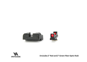 Low sights for Glock Slimline [G42 G43 G43X G48] | with fiber optics