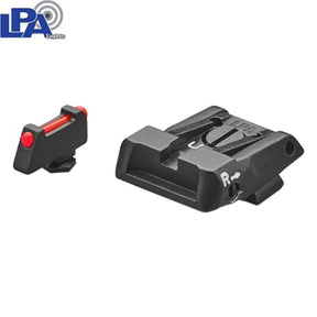 Adjustable sights for Glock [G17 G19 G26 & other] | with fiber optics