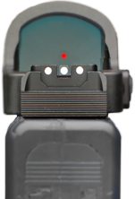 Tall semi-adjustable sights for Glock MOS [G17 MOS G19 MOS & other] | with fiber optics