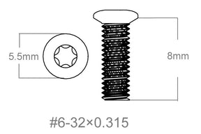 Set of screws 3pcs | 6-32x0.315’’ [T10]