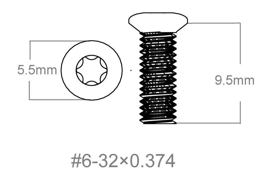 Set of screws 3pcs | 6-32x0.374" [T10]