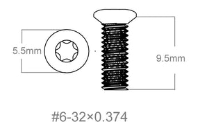 Set of screws 3pcs | 6-32x0.374’’ [T10]