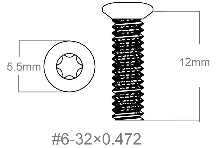 Set of screws 3pcs | 6-32x0.472" [T10]