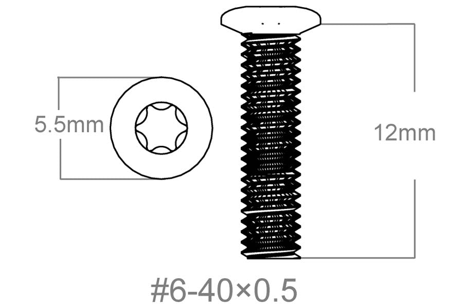 Set of screws 3pcs | 6-40x0.5" [T10]