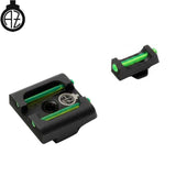 Sights for Glock [G17 G19 G26 & other] with fiber optics | type B
