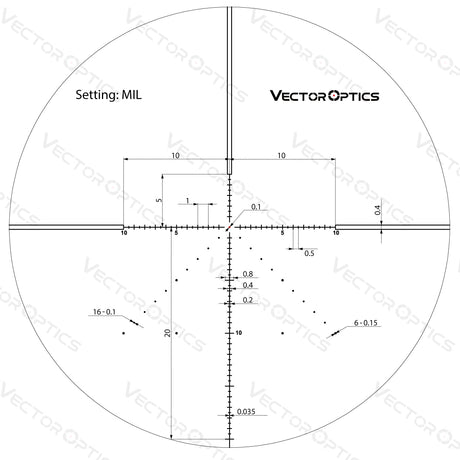 Vector Optics Veyron 6-24x44 IR First Focal Plane Illuminated rifle scope