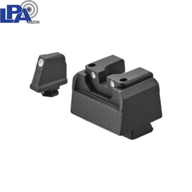 Walther PDP tall semi-adjustable sight set | with white dots
