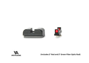 Walther PDP low sights | with fiber optics