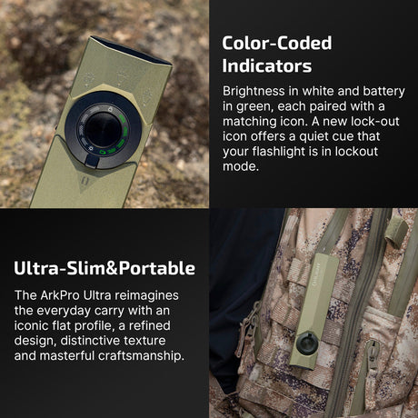 Olight ArkPro Ultra | flat 4-in-1 EDC flashlight | 1 700 lm - Olive Green