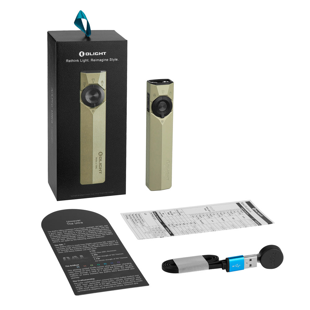 Olight ArkPro Ultra | flat 4-in-1 EDC flashlight | 1.700 lm - Olive Green