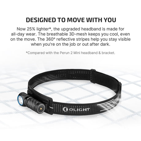 Olight Perun 3 Mini | rechargeable headlamp | 1 250 lm
