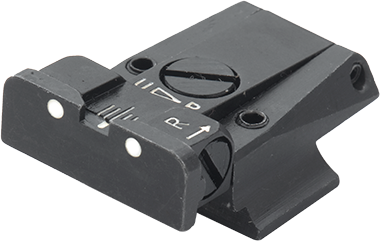 Smith & Wesson [Cal. 9 Cal. 40 3rd Gen & 1911E Cal. 45] adjustable rear sight | white dots